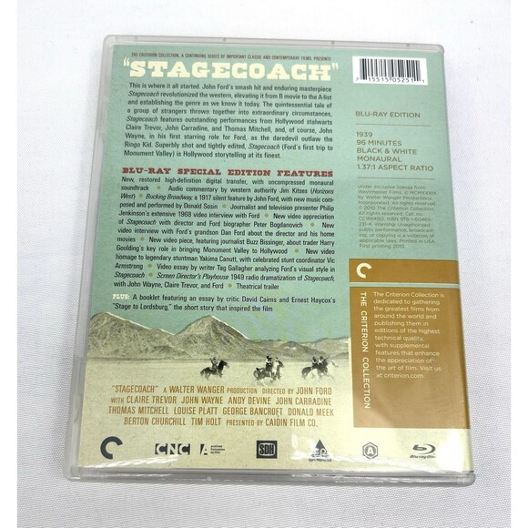 Stagecoach (1939) Criterion Collection Blu Ray John Wayne - Picture 3 of 5